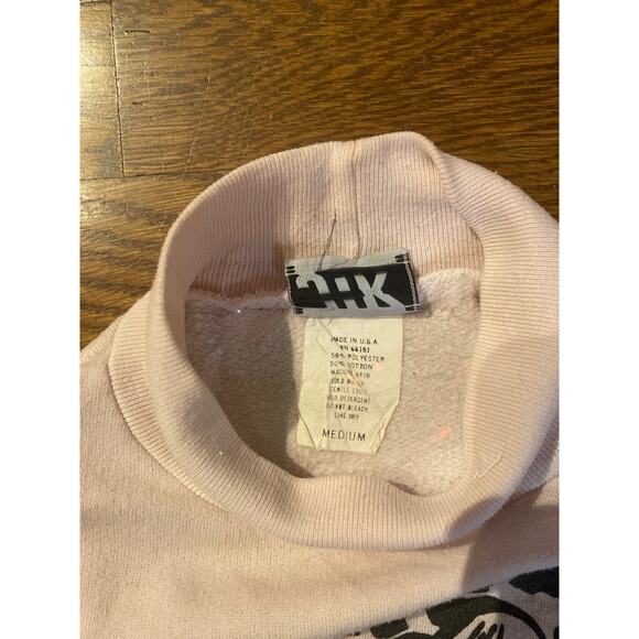VTG JIK cat cougar pink sweatshirt M - Picture 8 of 10